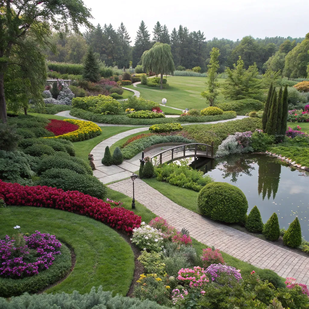 Beautifully designed garden landscape